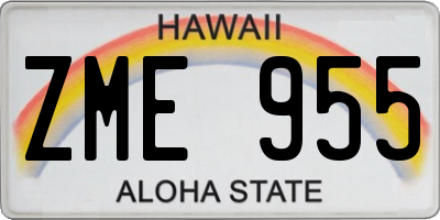 HI license plate ZME955