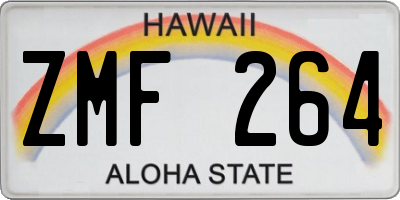 HI license plate ZMF264