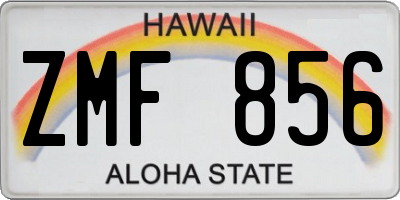HI license plate ZMF856