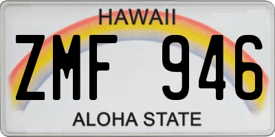 HI license plate ZMF946