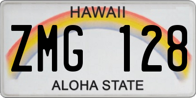 HI license plate ZMG128