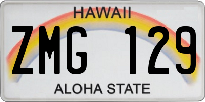 HI license plate ZMG129