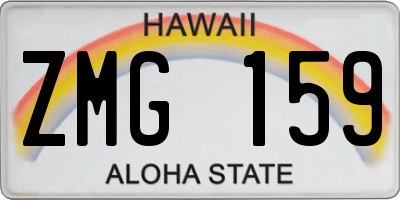HI license plate ZMG159