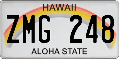 HI license plate ZMG248