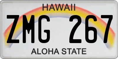 HI license plate ZMG267