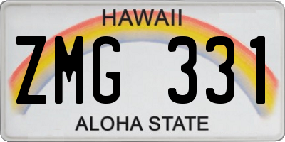 HI license plate ZMG331