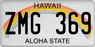 HI license plate ZMG369