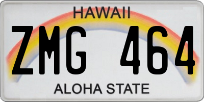 HI license plate ZMG464