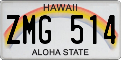 HI license plate ZMG514