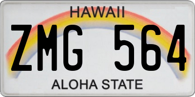 HI license plate ZMG564
