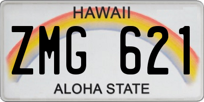 HI license plate ZMG621
