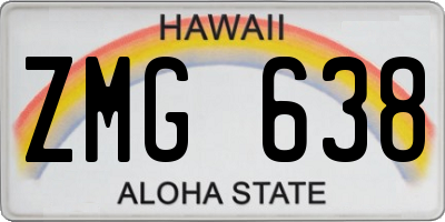 HI license plate ZMG638