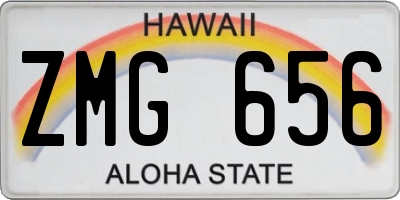 HI license plate ZMG656