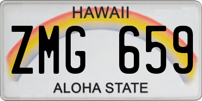 HI license plate ZMG659