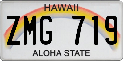 HI license plate ZMG719