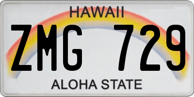 HI license plate ZMG729