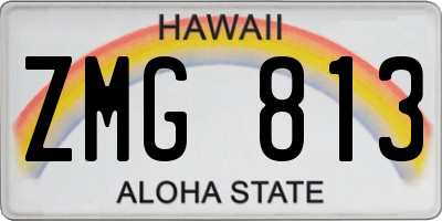 HI license plate ZMG813