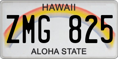 HI license plate ZMG825