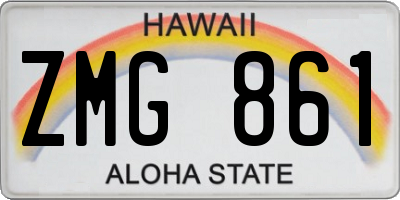 HI license plate ZMG861
