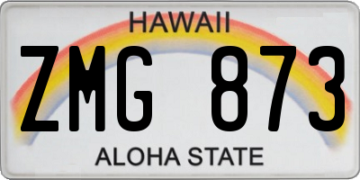 HI license plate ZMG873