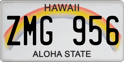 HI license plate ZMG956