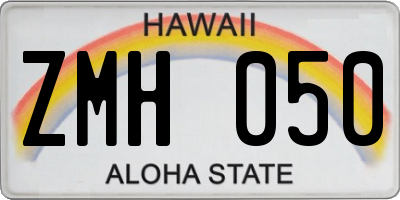 HI license plate ZMH050