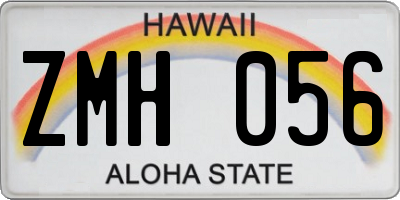 HI license plate ZMH056