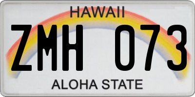 HI license plate ZMH073