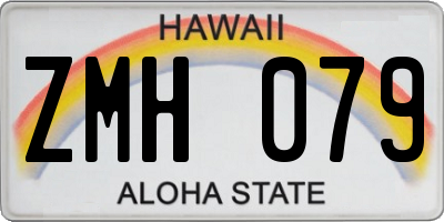 HI license plate ZMH079