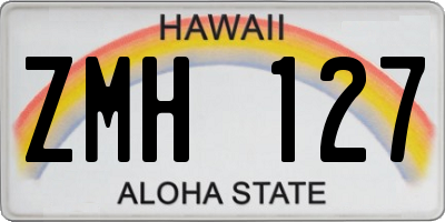 HI license plate ZMH127