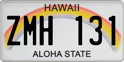 HI license plate ZMH131