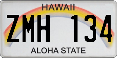 HI license plate ZMH134