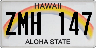 HI license plate ZMH147