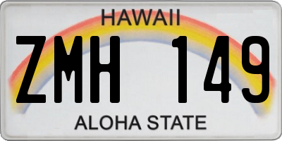 HI license plate ZMH149