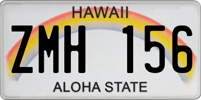 HI license plate ZMH156