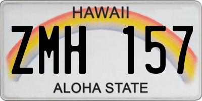 HI license plate ZMH157
