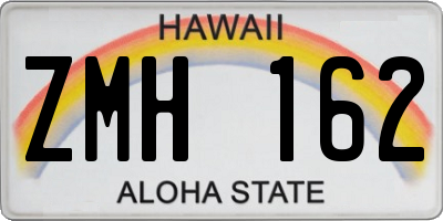 HI license plate ZMH162