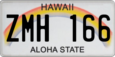 HI license plate ZMH166