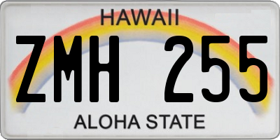 HI license plate ZMH255