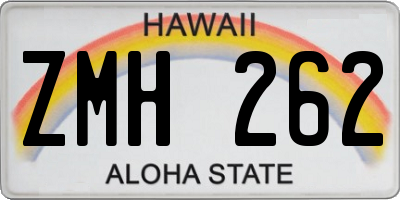 HI license plate ZMH262