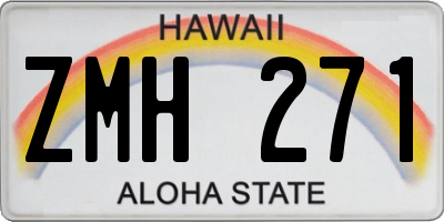 HI license plate ZMH271