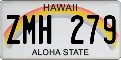 HI license plate ZMH279