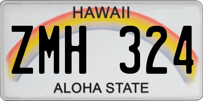 HI license plate ZMH324