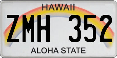 HI license plate ZMH352