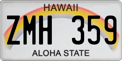 HI license plate ZMH359