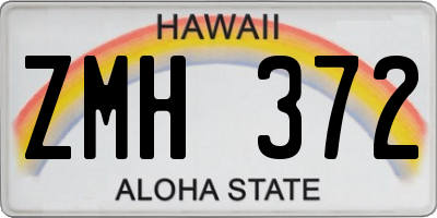HI license plate ZMH372