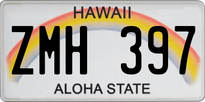 HI license plate ZMH397