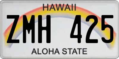 HI license plate ZMH425