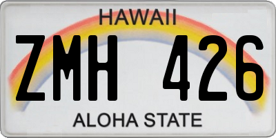 HI license plate ZMH426