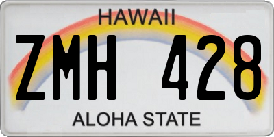 HI license plate ZMH428